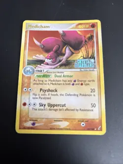 Pokemon Card - Medicham Reverse Holo - Crystal Guardians - Stamped - 25/100 - Image 1