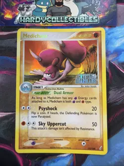 Pokemon TCG Medicham Card 25/100 Stamped Reverse Holo EX Crystal Guardians NM- - Image 1