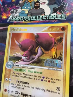 Pokemon TCG Medicham Card 25/100 Stamped Reverse Holo EX Crystal Guardians NM- - Image 3