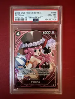 2026 ONE PIECE EB03-EXTRA BOOSTER -ONE PIECE HEROINES EDITION- PERONA PSA 10 - Image 1