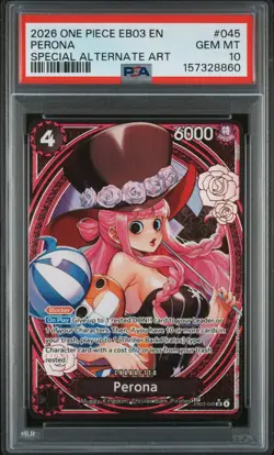 2026 ONE PIECE EB03-EXTRA BOOSTER -ONE PIECE HEROINES EDITION- PERONA PSA 10 - Image 1