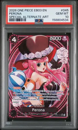 2026 ONE PIECE EB03-EXTRA BOOSTER -ONE PIECE HEROINES EDITION- PERONA PSA 10 - Image 1