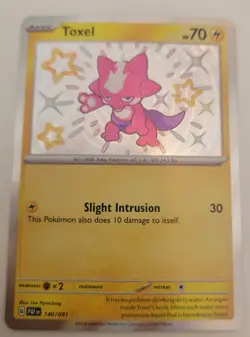 Pokemon TCG Toxel Scarlet & Violet: Paldean Fates 140/091 Holo Shiny Rare - Image 1