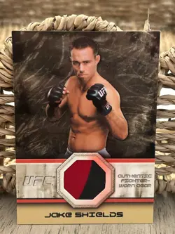 2011 Topps UFC Moment of Truth Fighter Gear Relic Onyx Jake Shields 58/88 FG-JS - Image 1