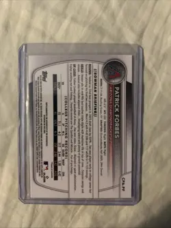 2025 Bowman Chrome Draft PATRICK FORBES 1st Auto CPA-GF - Image 2
