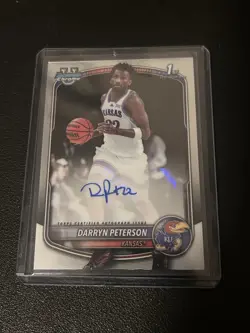 2025 Bowman Darryn Peterson RC 1st Chrome University Prospect Auto - Image 1