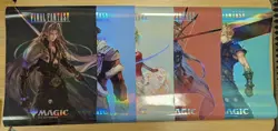 Foil Poster Final Fantasy MTG Magic The Gathering Complete set of 5 - Image 1