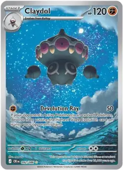 CLAYDOL 092/086 HOLO ILLUSTRATION RARE CHAOS RISING POKEMON NEAR MINT - Image 1