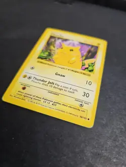 1999 Pokemon Base Set Pikachu 58/102 Ghost Stamp Error Shadowless Yellow Cheeks - Image 3