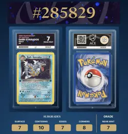 Pokemon 2000 Team Rocket 1st Edition Dark Gyarados Holo Ace Graded 7 Near Mint - Image 3