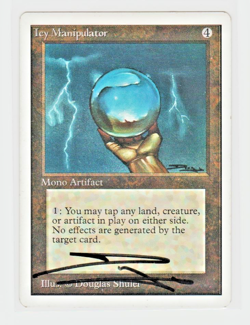 Magic the Gathering ~ MTG ~ 1x Icy Manipulator ~ UNLIMITED ~ Signed by ARTIST - Image 1