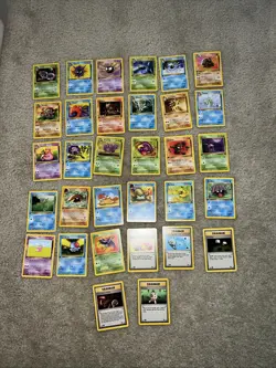 Pokemon FOSSIL 1st Edition Uncommon/Common Complete Set 31/62 LP-NM - Image 1