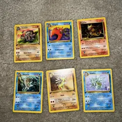 Pokemon FOSSIL 1st Edition Uncommon/Common Complete Set 31/62 LP-NM - Image 4