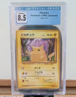 Pikachu 025 Japanese 1996 Base Set - CGC Grade 8.5 - Image 1