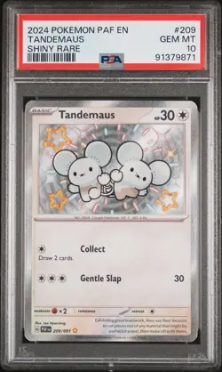 2024 POKEMON PAF EN-PALDEAN FATES SHINY RARE #209 TANDEMAUS PSA 10 - Image 1