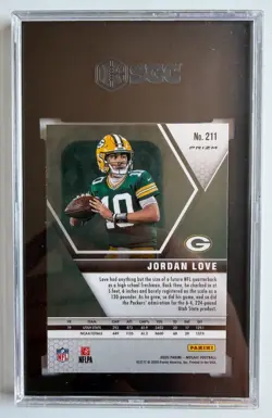 Jordan Love 2020 Panini Mosaic Rookie RC Gold Reactive Prizm #211 Packers SGC 10 - Image 2
