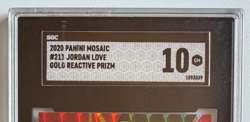 Jordan Love 2020 Panini Mosaic Rookie RC Gold Reactive Prizm #211 Packers SGC 10 - Image 3