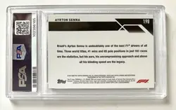 2023 Topps Chrome F1 Ayrton Senna Checker Flag Refractor PSA 10 - Image 3