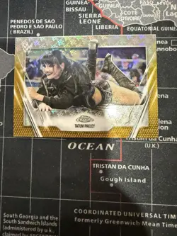 2026 WWE Topps Chrome Tatum Paxley Gold Logofractor #d/50 - Image 1
