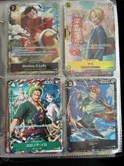 Bandai One Piece Card Game 8 Japanese Cards/English Luffy Zoro Sabo promo - Image 1
