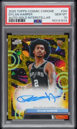 2025 TOPPS COSMIC CHROME COSMIC CHROME AUTOS #DH DYLAN HARPER 31/50 PSA 10 - Image 1