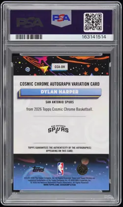 2025 TOPPS COSMIC CHROME COSMIC CHROME AUTOS #DH DYLAN HARPER 31/50 PSA 10 - Image 2