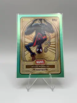 2025 Topps Marvel Mint Miles Morales Green Mint #'d 56/75 Spider-Man No. 84 - Image 1