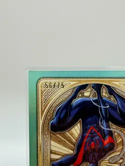 2025 Topps Marvel Mint Miles Morales Green Mint #'d 56/75 Spider-Man No. 84 - Image 3