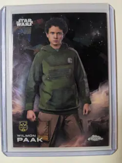 2025 Topps Chrome Star Wars #192 Wilmon Paak Debut Andor Black Atomic 1/10 Alpha - Image 1