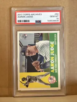 AARON JUDGE PSA 10 2017 TOPPS ARCHIVES #62 ROOKIE RC YANKEES 🔥🔥🔥 - Image 1