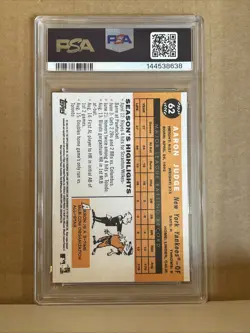 AARON JUDGE PSA 10 2017 TOPPS ARCHIVES #62 ROOKIE RC YANKEES 🔥🔥🔥 - Image 3