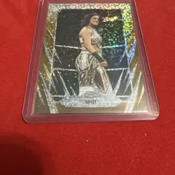 2026 Topps Chrome WWE Bayley Gold Mini Diamond Refractor #'d 38/50 - Image 4