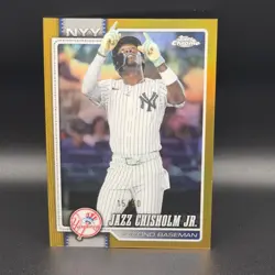 2026 Topps Chrome GOLD Refractor JAZZ Chisholm Jr. #’d 15/50, YANKEES! 🔥🔥🔥 - Image 1