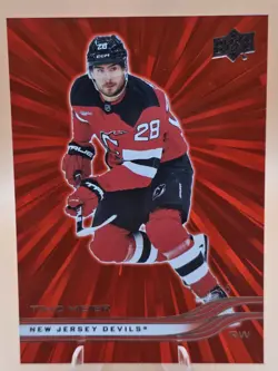 2025-26 Upper Deck Extended Timo Meier OUTBURST RED #’d /25! NJ Devils SSP - Image 1