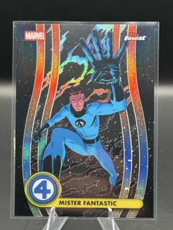 2026 Topps Finest Fantastic Four Mister Fantastic Black Refractor 4/10 #001 - Image 1