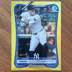 Topps 2026 Bowman Chrome Aaron Judge Gold Mojo Parallel 04/75 #1 Yankees 🤩💫 - Image 1