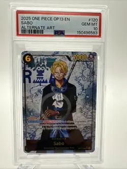 One Piece Sabo (120) (Parallel) OP13-120 Carrying On His Will Foil Gem PSA 10 - Image 1