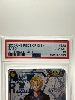 One Piece Sabo (120) (Parallel) OP13-120 Carrying On His Will Foil Gem PSA 10 - Image 3