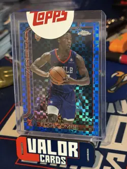2025-26 Topps Chrome - VJ Edgecombe #253 BLUE X-Fractor (RC) Topps Exchange SP - Image 2