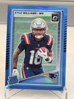 2025 Panini Donruss Optic Rated Rookie #245 Kyle Williams Neon Blue Prizm /399 - Image 1
