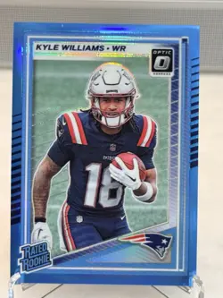 2025 Panini Donruss Optic Rated Rookie #245 Kyle Williams Neon Blue Prizm /399 - Image 3