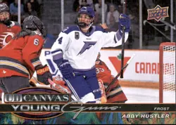 Abby Hustler 2025-26 Upper Deck PWHL Canvas Young Guns card C-31 Minnesota Frost - Image 1