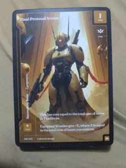 Wonders of the First Call of the Stones 016/402 Final Protocol Armor Mythic SP - Image 1