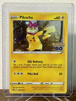 Pikachu SWSH234 - Sword & Shield Pokemon Go Stamped Promo Holo Pokemon TCG NM - Image 1