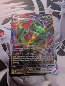 Pokemon TCG Rayquaza VMAX Evolving Skies Holo Ultra Rare Card 111/203 - Image 1