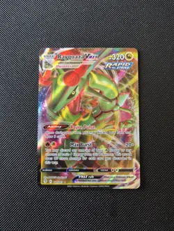 Pokemon TCG Rayquaza VMAX Evolving Skies Holo Ultra Rare Card 111/203 - Image 1