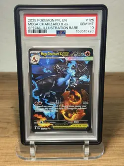 Pokemon 2025 - Mega Charizard X EX 125/94 Phantasmal Flames SIR GEM MINT PSA 10 - Image 1