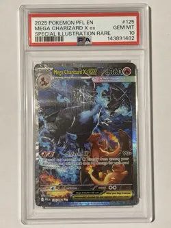 Pokemon 2025 Mega Charizard X ex 125/094 SIR Phantasmal Flames GEM MINT PSA 10 - Image 1