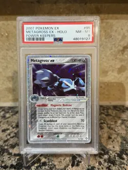2007 Pokemon EX Power Keepers Metagross EX 95/108 Ultra Rare Holo Foil PSA 8 - Image 2