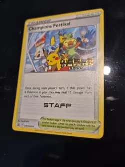 Pokemon Card Champions Festival STAFF Promo SWSH296 World Championships 2022 (2) - Image 4